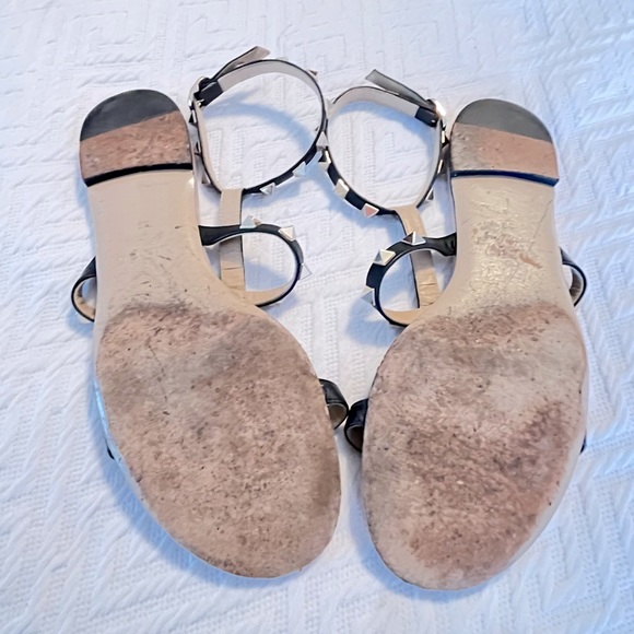 Valentino Leather rockstud Gladiator single ankle strap sandals - Picture 9 of 10